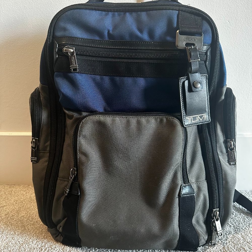 TUMI Alpha Bravo Wallingford Ballistic Nylon Travel Backpack Blue/Gray 69394AGAO